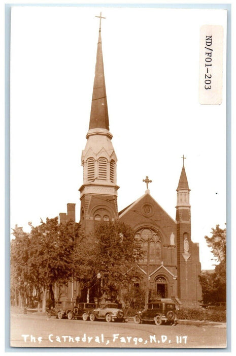 c1950 Cathedral Chapel Church Classic Car Fargo North Dakota ND Vintage Postcard