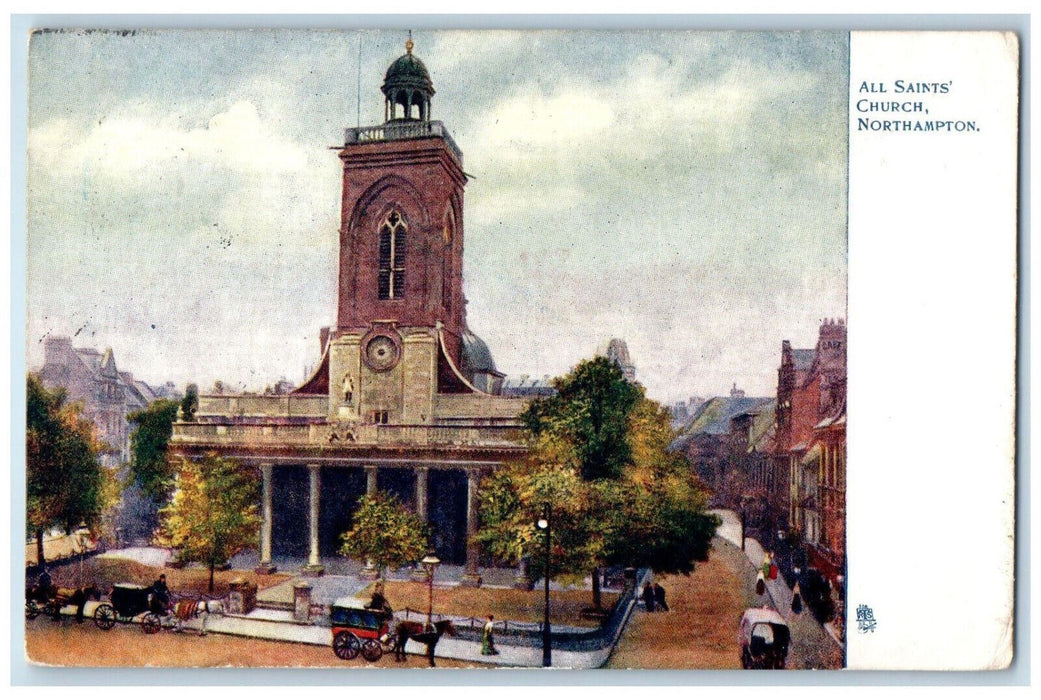 1905 All Saints Church Northampton England Oilette Tuck Art Postcard