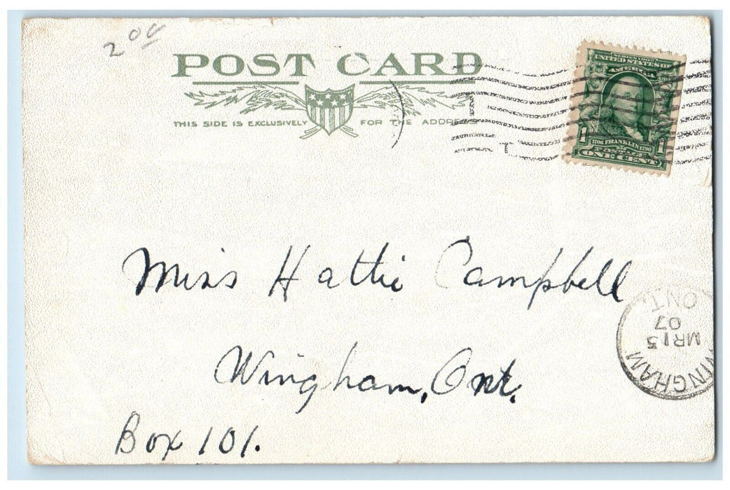 c1905 Above Boulder Park Locomotive Train Moffat Line Colorado Antique Postcard