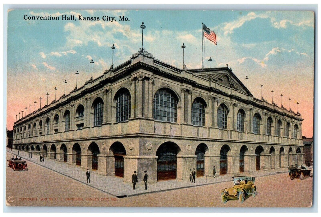 c1910 Convention Hall Doctor Advertising Kansas City Missouri Hall Bros Postcard