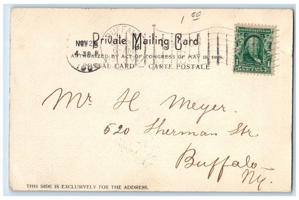 1904 Capitol Souvenir Exterior Building Boise Idaho ID Vintage Antique Postcard