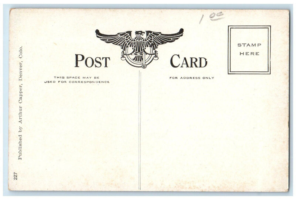 c1910 State Road Ute Pass Mountain Cliff Carriage Midland Ry Colorado Postcard