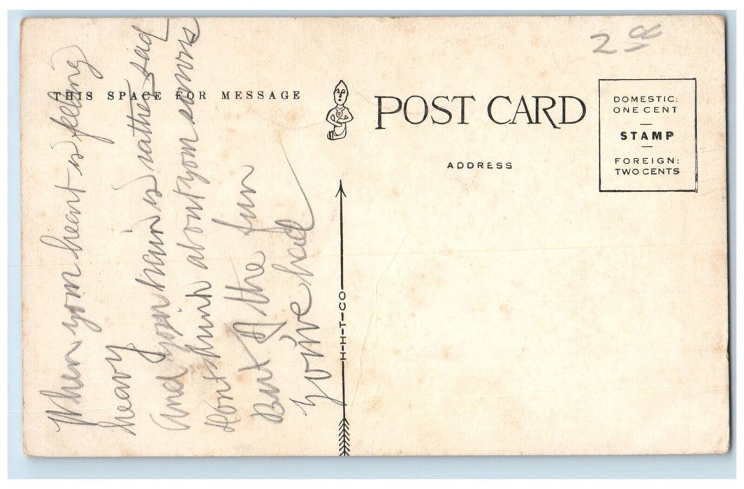 c1910 Complexion Garden Albany's Main Cafe Restaurant Denver Colorado Postcard