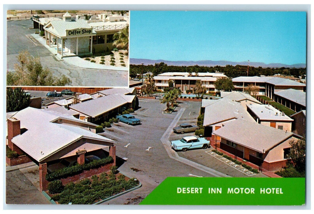 c1950's Desert Inn Motel Hotel Lancaster California CA Multiview Postcard