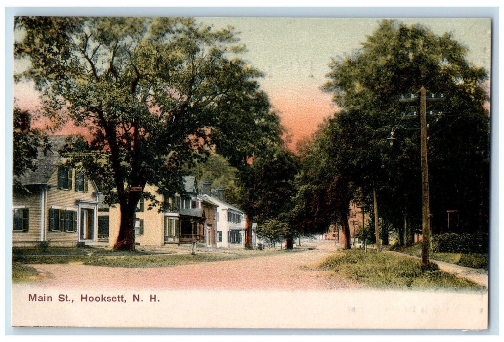 c1906s Main Street, Hooksett, New Hampshire NH Unposted Antique Postcard