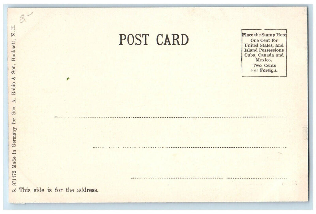 c1906s Main Street, Hooksett, New Hampshire NH Unposted Antique Postcard