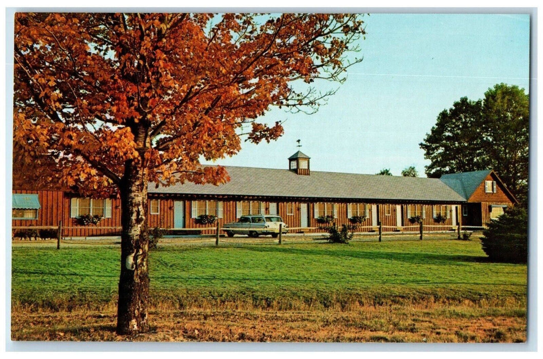 c1950's Casco Bay Motel Car Between Yarmouth And Freeport Maine ME Postcard