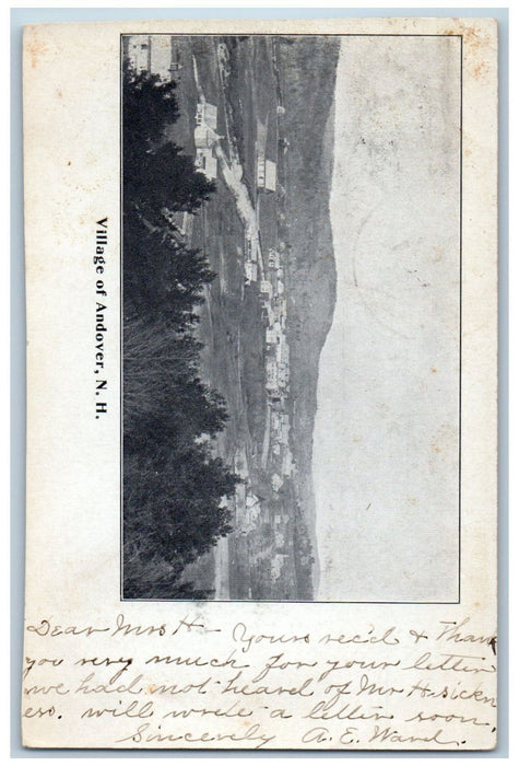 1907 View of Village of Andover New Hampshire NH Antique Posted Postcard