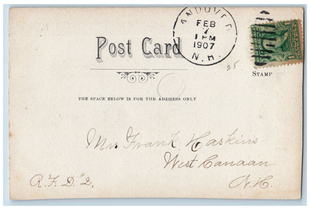 1907 View of Village of Andover New Hampshire NH Antique Posted Postcard