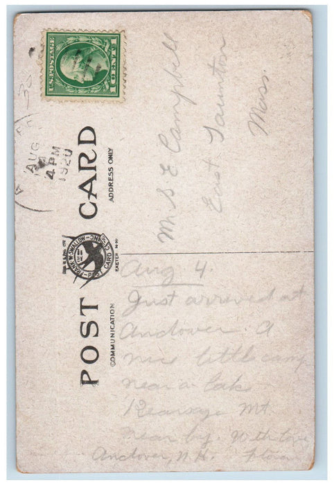 1920 Kearsarge Mountain Andover New Hampshire NH Antique Posted Postcard