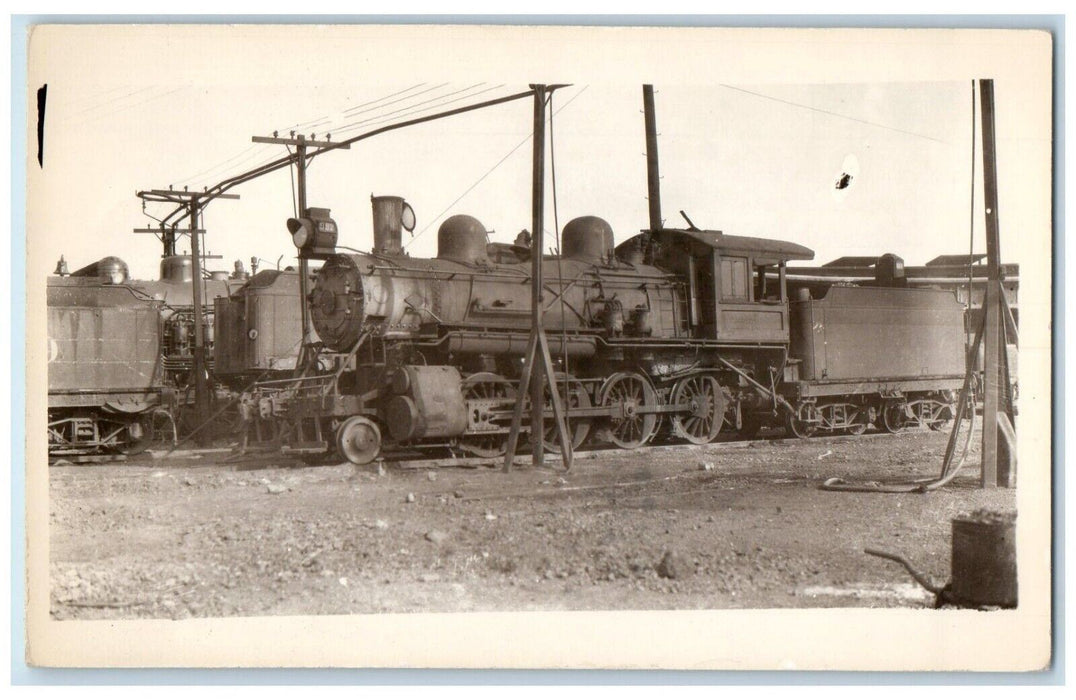 c1940's Locomotive Train #982 Rail Yard Railway RPPC Photo Postcard