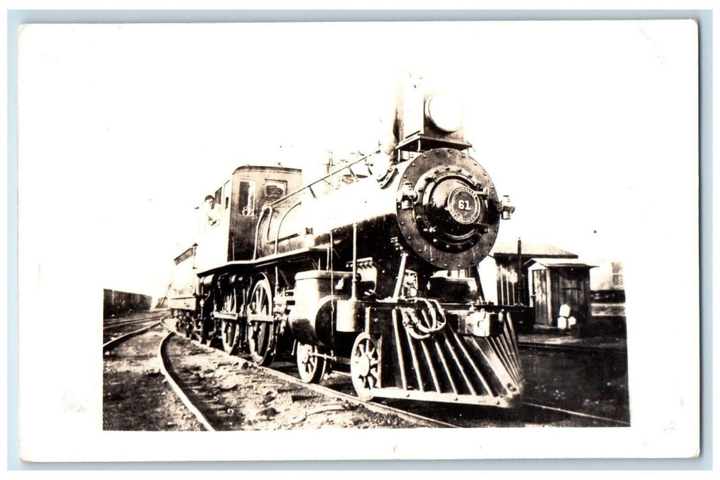 c1930's Long Island Railroad Co. Locomotive Train #61 4-4-0 RPPC Photo Postcard