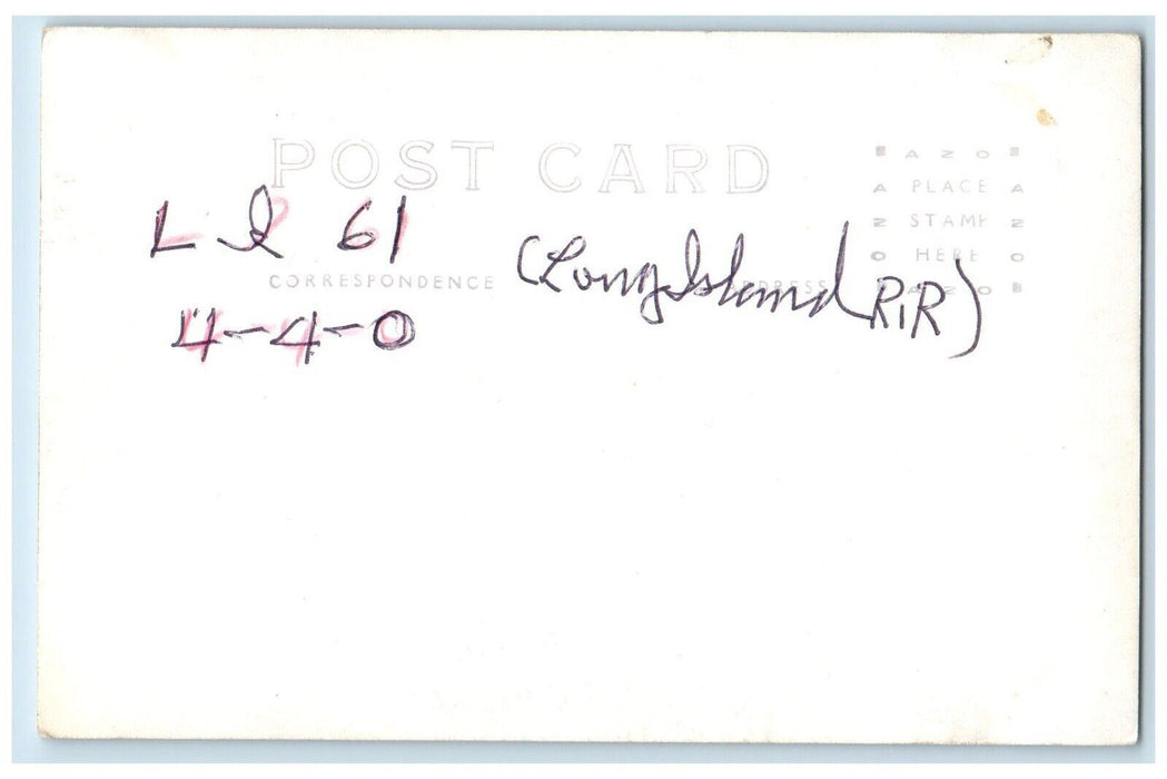 c1930's Long Island Railroad Co. Locomotive Train #61 4-4-0 RPPC Photo Postcard