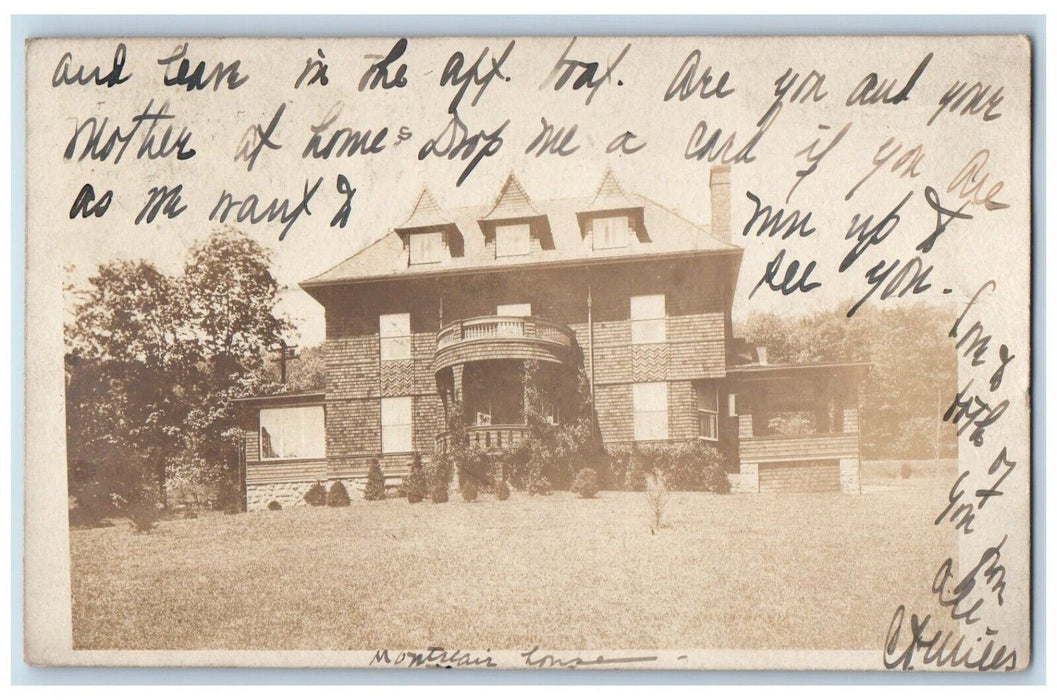 1909 Montclair House Veranda Carpentersville New Jersey NJ RPPC Photo Postcard
