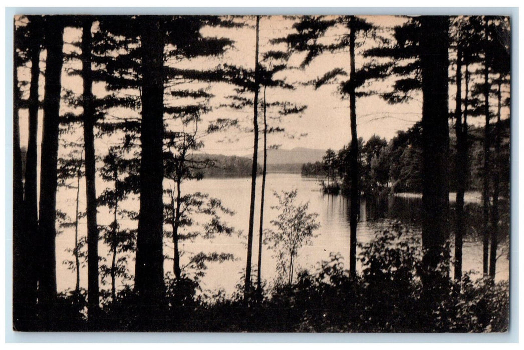 1938 View Across The Islands Migis Lodge South Casco Maine ME Postcard