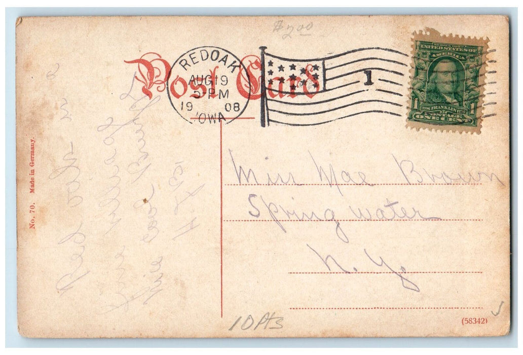1908 Union Stocks Yards Cattle Pens Scene Chicago Illinois IL Posted Postcard