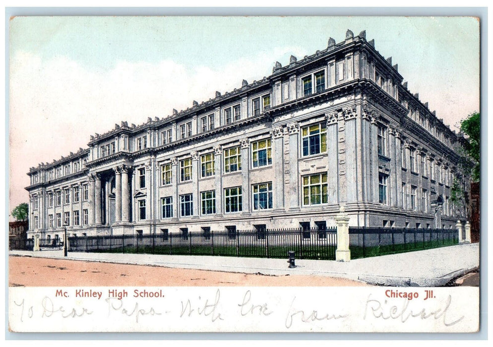 c1905's Mc Kinley High School Chicago Illinois IL Unposted Vintage Postcard