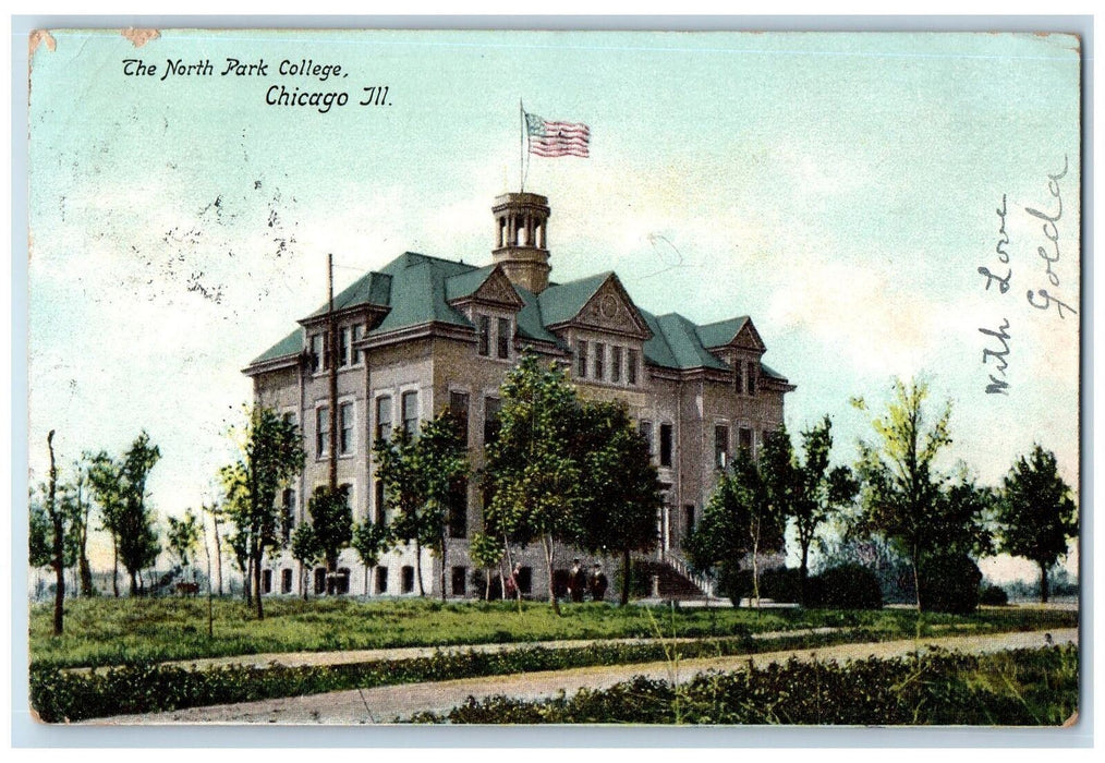 1912 The North Park College Exterior Scene Chicago Illinois IL Unposted Postcard