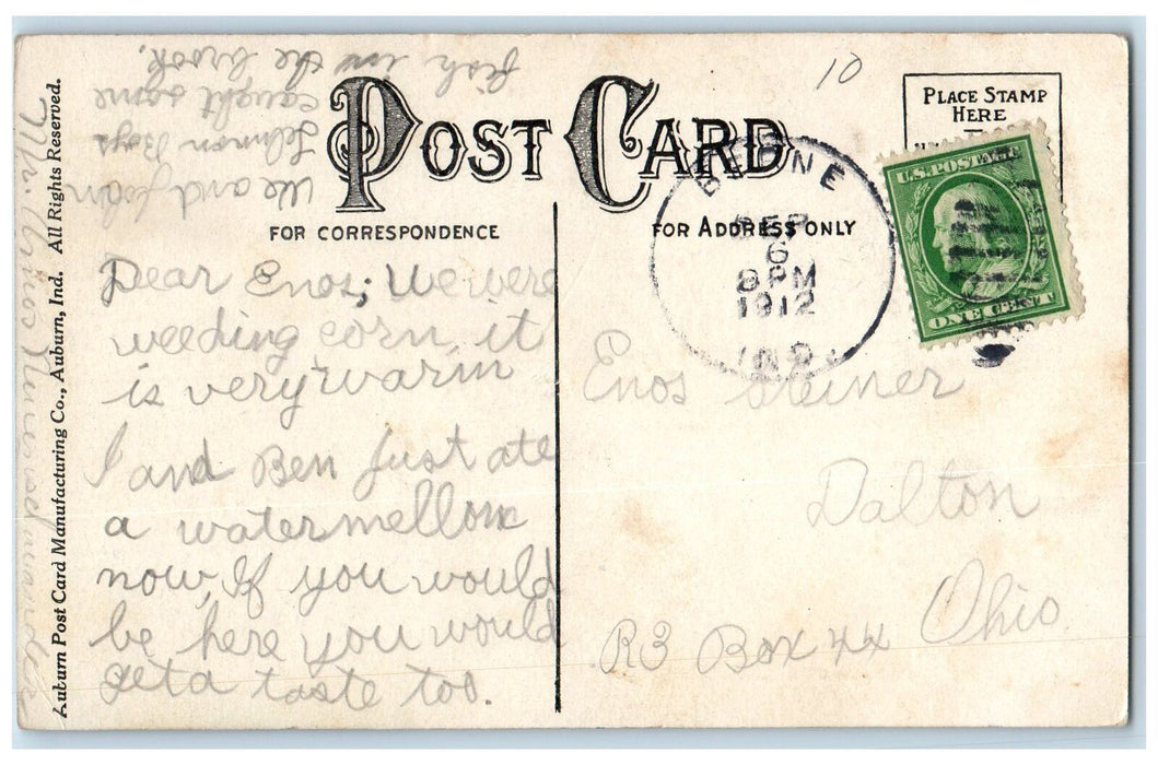 1912 You Can Have A Jolly Time In Berne Indiana I Know I've Tried It Postcard