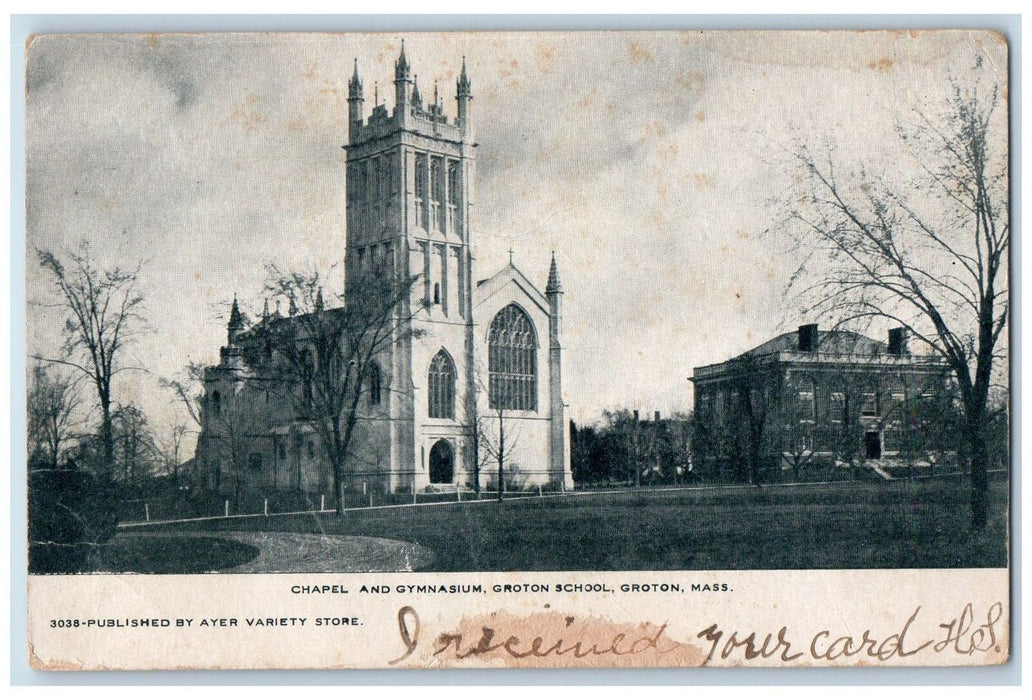 1906 Chapel And Gymnasium Groton School Groton Massachusetts MA Posted Postcard