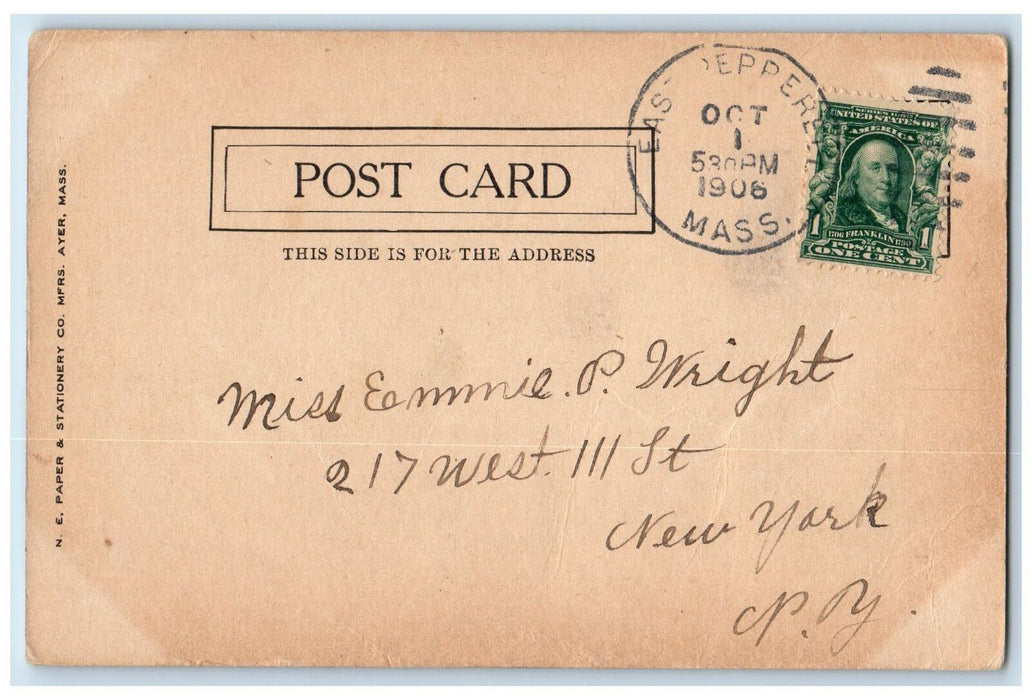 1906 Chapel And Gymnasium Groton School Groton Massachusetts MA Posted Postcard