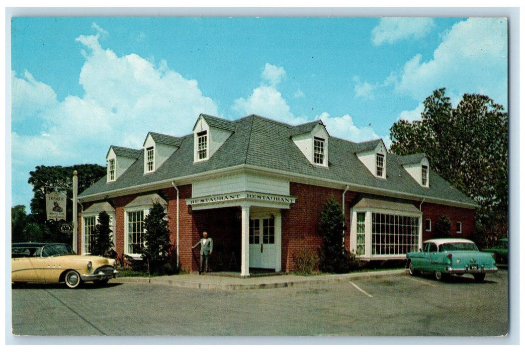 c1950 Lafayette Charcoal Steak Seafood House Restaurant Williamsburg VA Postcard