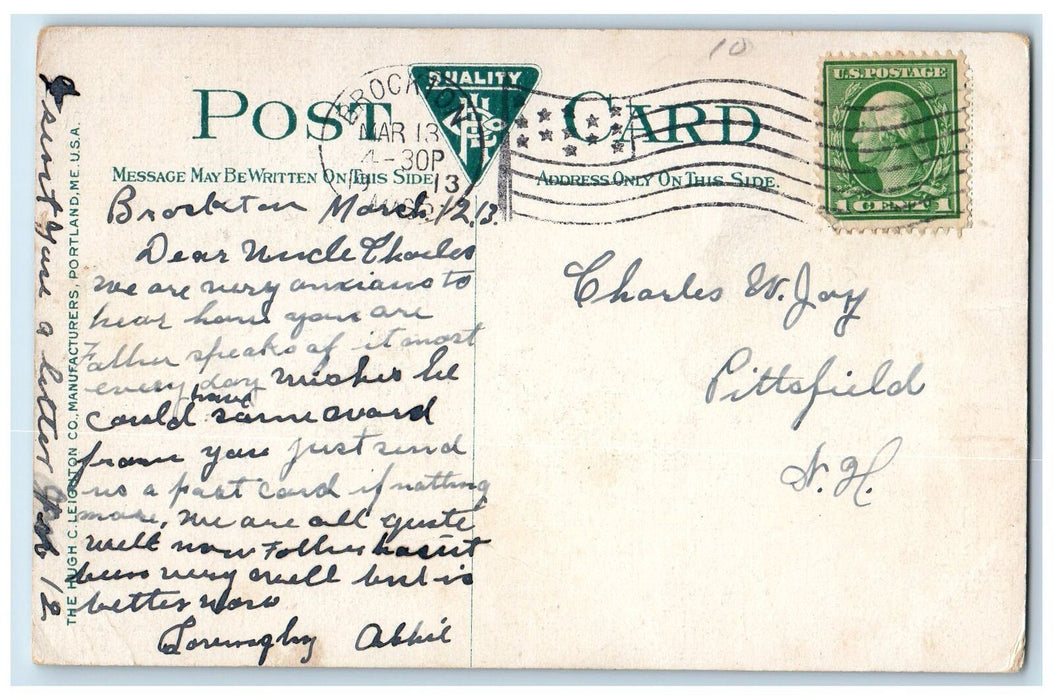 1913 State Normal School Buildings Bridgewater Massachusetts MA Posted Postcard