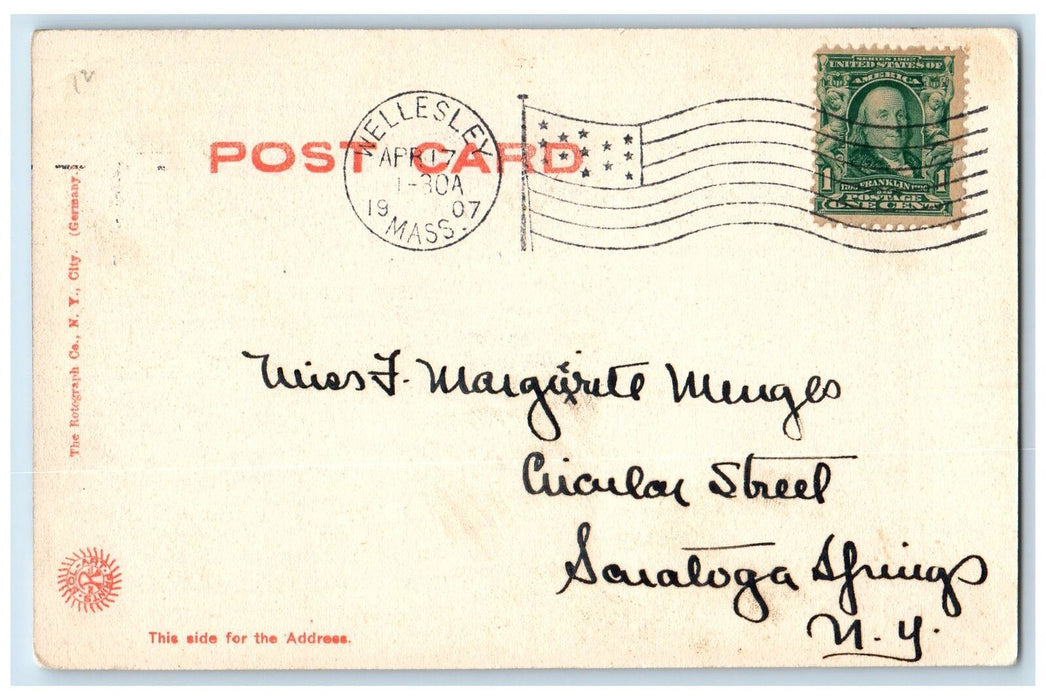 1906 The Noanett Exterior Scene Wellesley Massachusetts MA Posted Postcard