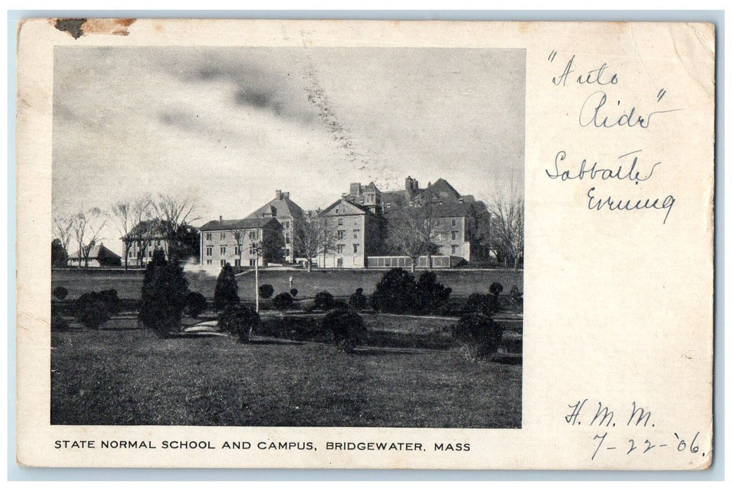 1906 State Normal School And Campus Bridgewater Massachusetts MA Posted Postcard
