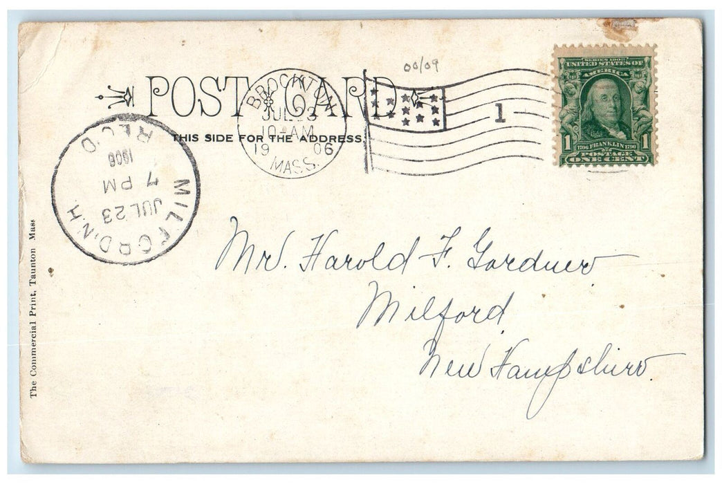 1906 State Normal School And Campus Bridgewater Massachusetts MA Posted Postcard