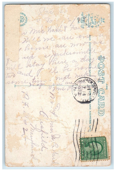 1923 St. James Building and Hemming Park Jacksonville Florida FL Postcard