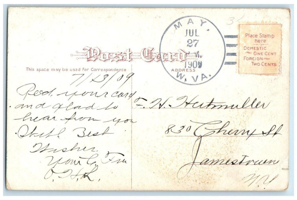 1909 The Library Of Columbia University Statue New York NY Antique Postcard