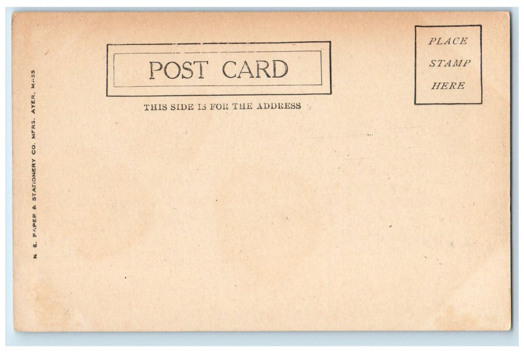 c1905 Public Library Building Panoramic View Weston Massachusetts MA Postcard