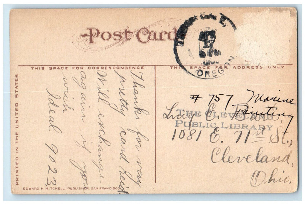 c1910 Mouth of the Columbia River from A. & C.R.R. Crossing Oregon OR Postcard