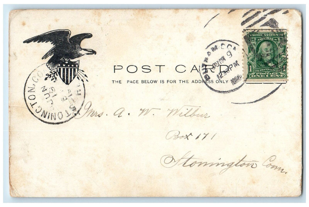 1908 Holy Cross College Exterior Scene Worcester Massachusetts Posted Postcard