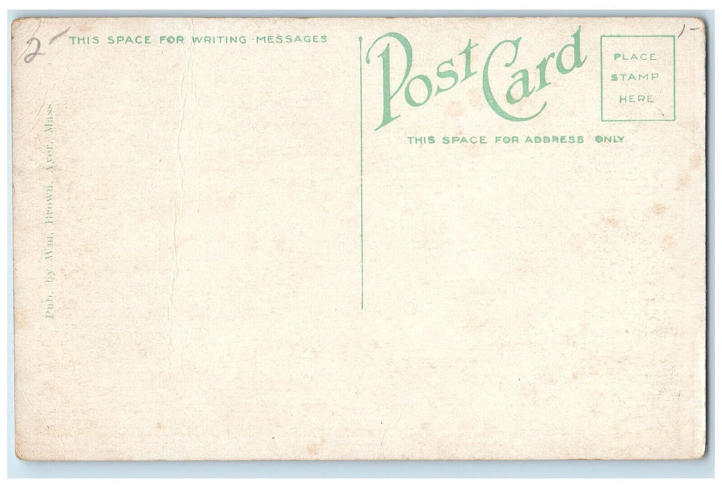 c1920's Public Library Ayer Massachusetts MA Antique Unposted Postcard