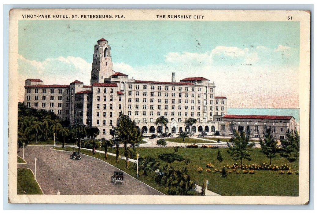 1932 The Sunshine City Vinoy-Park Hotel St. Petersburg Florida FL Postcard