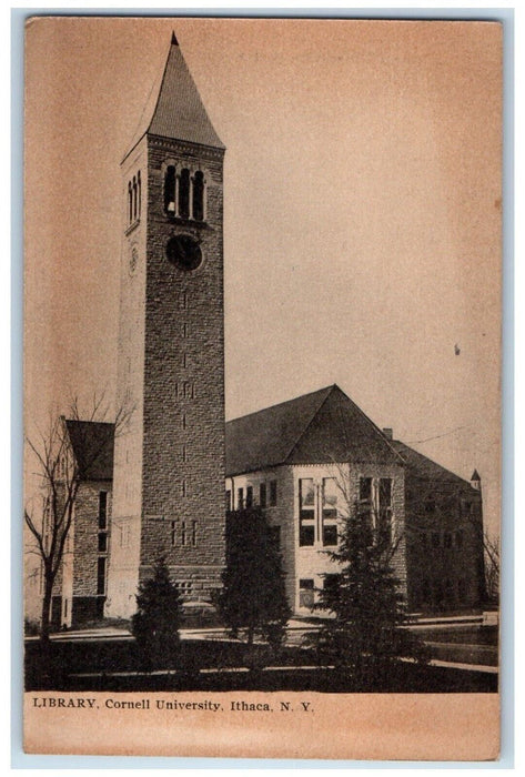 1911 View Of Library Cornell University Ithaca New York NY Antique Postcard