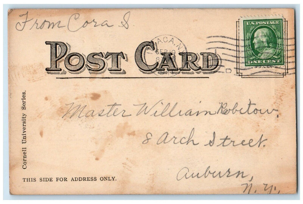 1911 View Of Library Cornell University Ithaca New York NY Antique Postcard