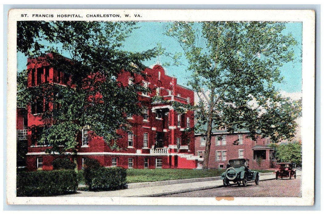 c1920's St. Francis Hospital Charleston West Virginia WV Unposted Postcard