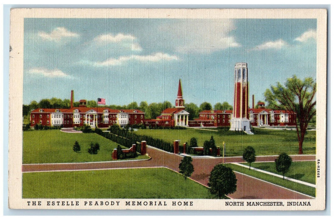 1949 The Estelle Peabody Memorial Home North Manchester Indiana IN Postcard