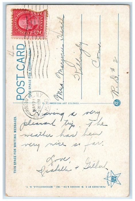 1930 View Of Public Library Schenectady Saint Johnsville New York NY Postcard