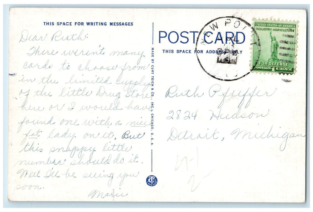 c1930's General View State I.O.O.F. Home Greensburg Indiana IN Postcard