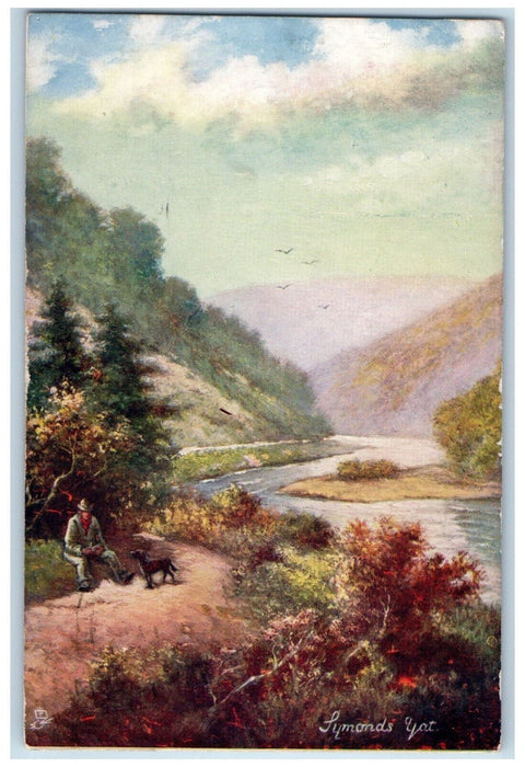 1906 The Wye Valley Symonds Yat England Oilette Tuck Art Posted Postcard