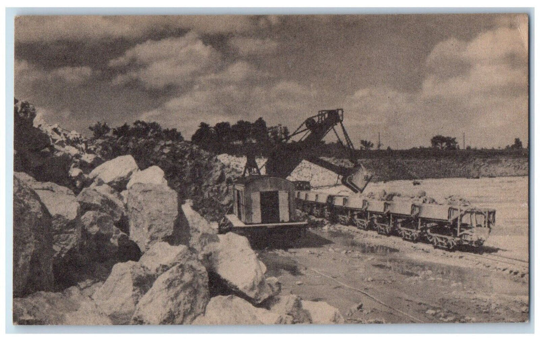 1910 View Raw Materials Kansas Cement Industry Topeka Kansas CA Vintage Postcard