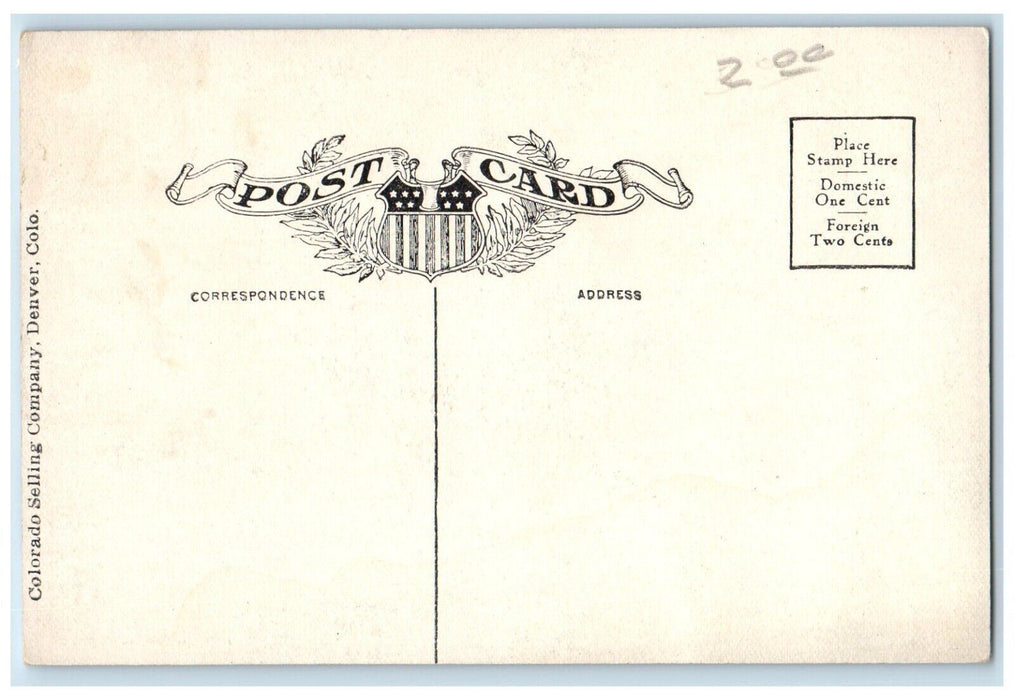 1910 Church Holy Sepulchre State Capitol Knight Templar Denver Colorado Postcard