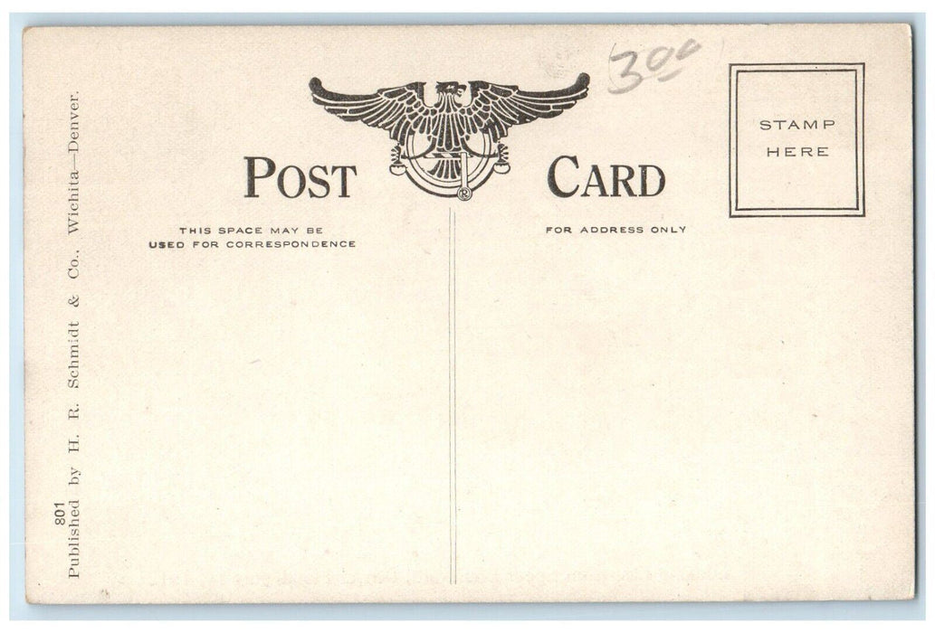 c1910 Looking East Speer Boulevard Flood Disaster Road Denver Colorado Postcard