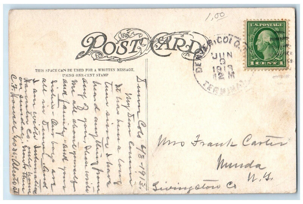 1913 Vista City Park Showing Carter Museum Canoe Boat Denver Colorado Postcard