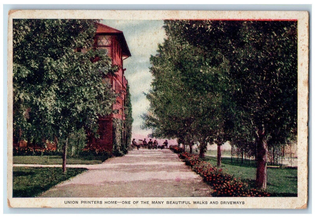 c1910 Union Printers Home One Many Beautiful Walks Driveways Colorado Postcard