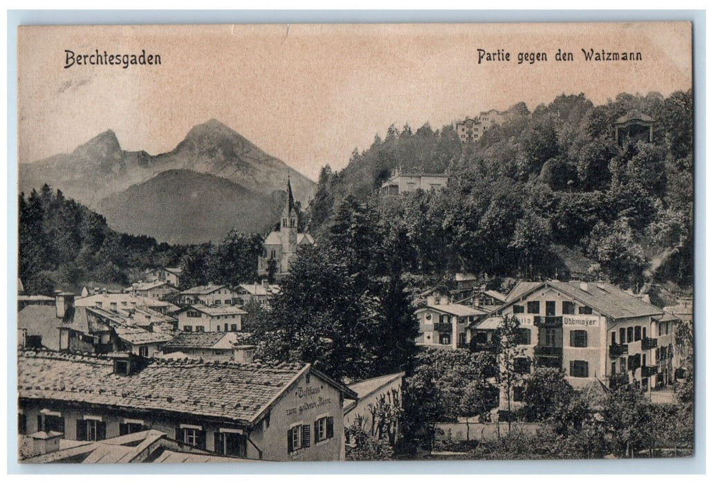 1910 Partie Gegen Den Watzmann Berchtesgaden Bavaria Germany Postcard